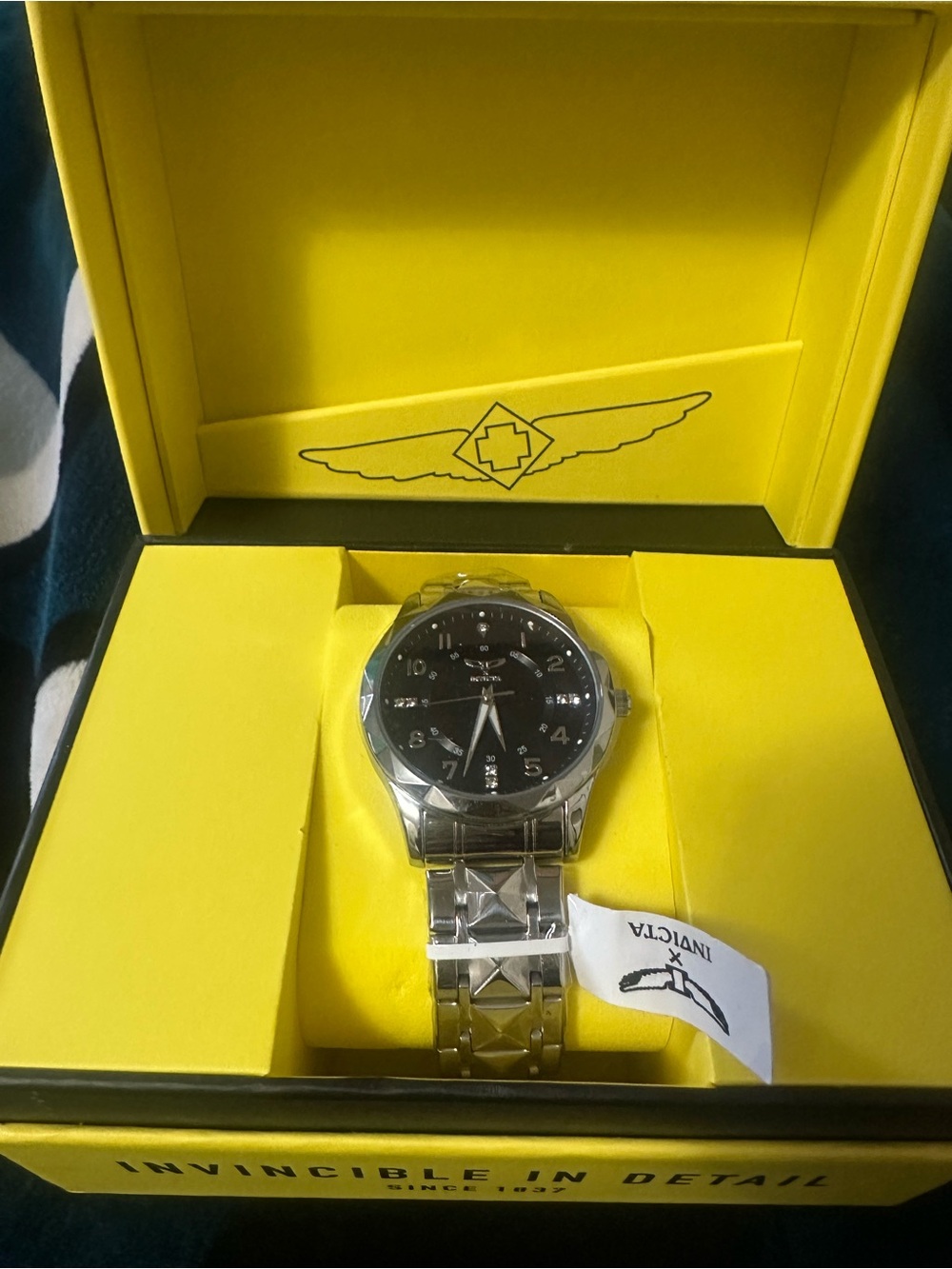 Invicta Yellow Branded Box with Black Logo